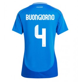 Italien Alessandro Buongiorno #4 Heimtrikot EM 2024 Kurzarm